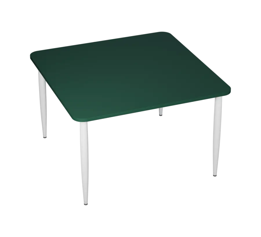 PLAYFORM 226 modulární hravé stoly, výška 750 mm, kovová podnož bílá, deska 25 mm, zelený onyx